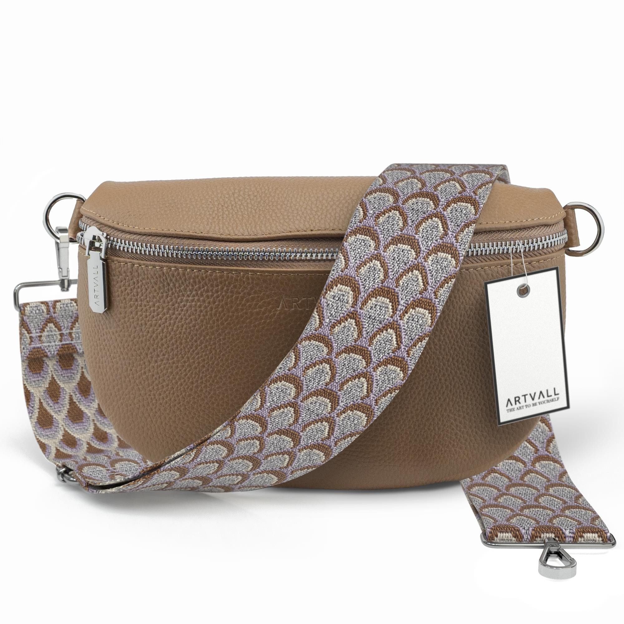 ARTVALL Umhängetasche Echtleder Handtasche Damen Brusttasche Hellbraun (Tas günstig online kaufen