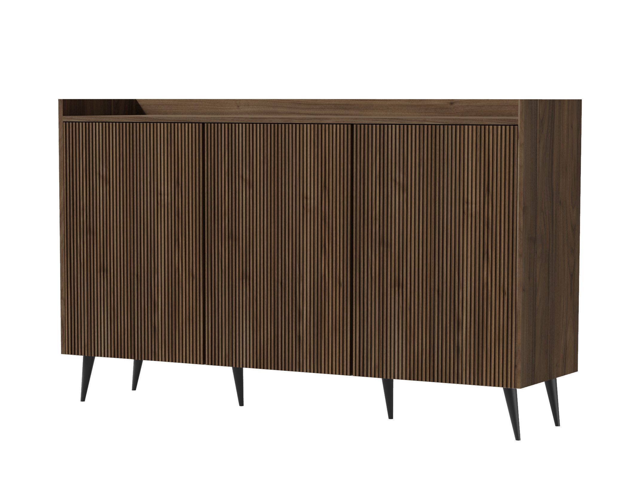 Compleo Sideboard Kommode, 3 Türen, Modern design Kaschmir oder Nussbaum günstig online kaufen