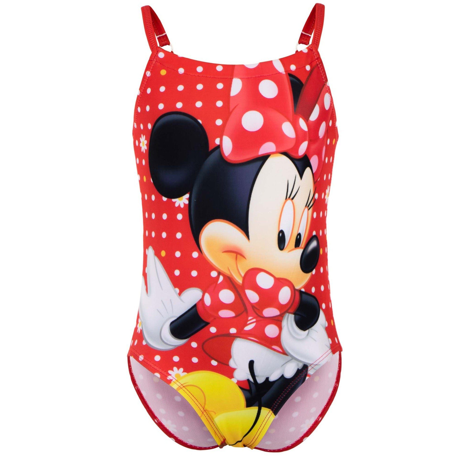Minnie Mouse Bikini Mädchen - Größe 140-152 Mit Rot-weißen Punkten