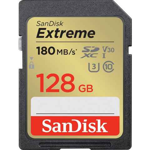 Sandisk Extreme 128GB Speicherkarte (128 GB, UHS Class 3, 180 MB/s Lesegeschwindigkeit)