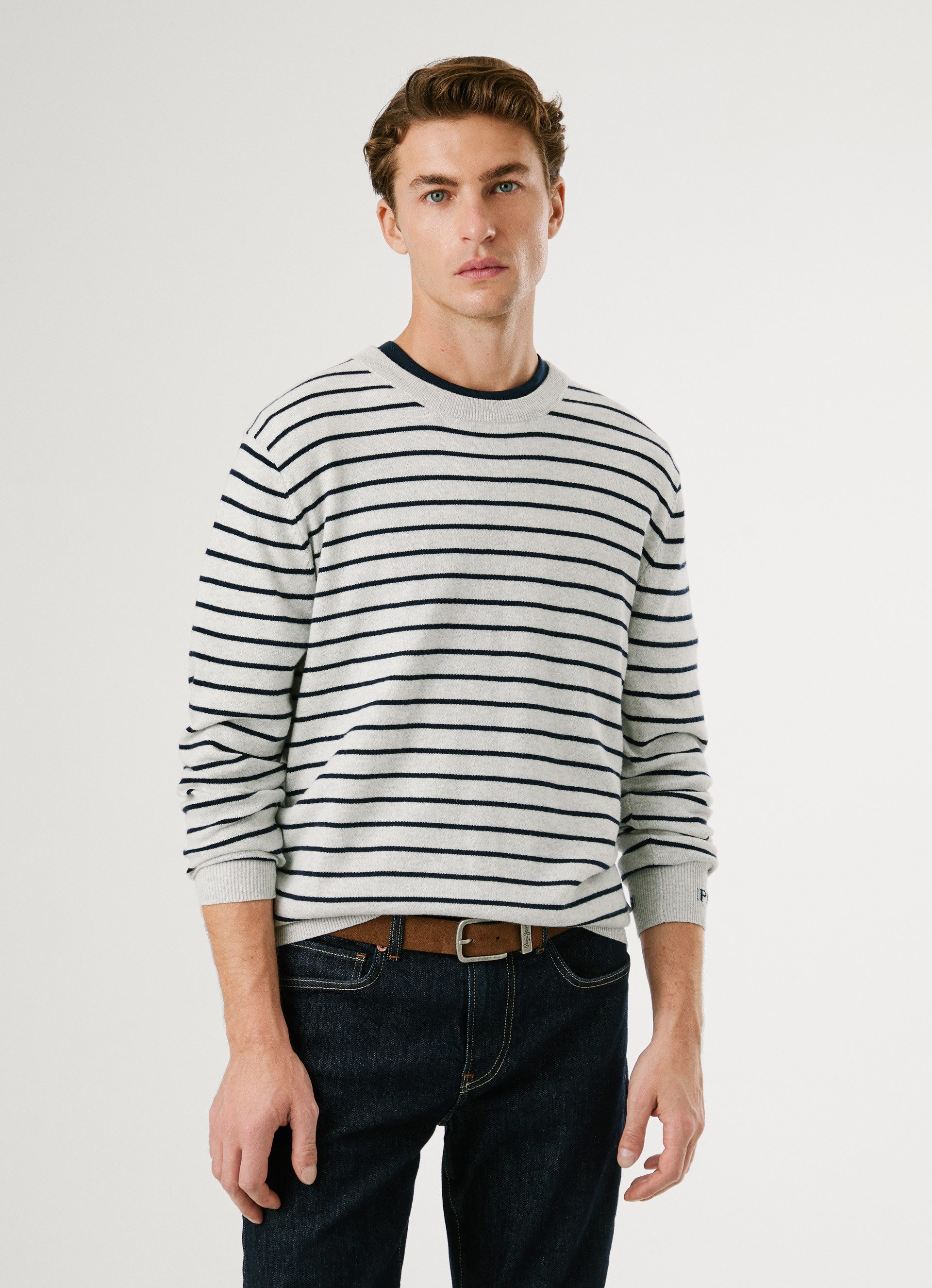 Pepe Jeans Rundhalspullover ANDRE STRIPES mit günstig online kaufen