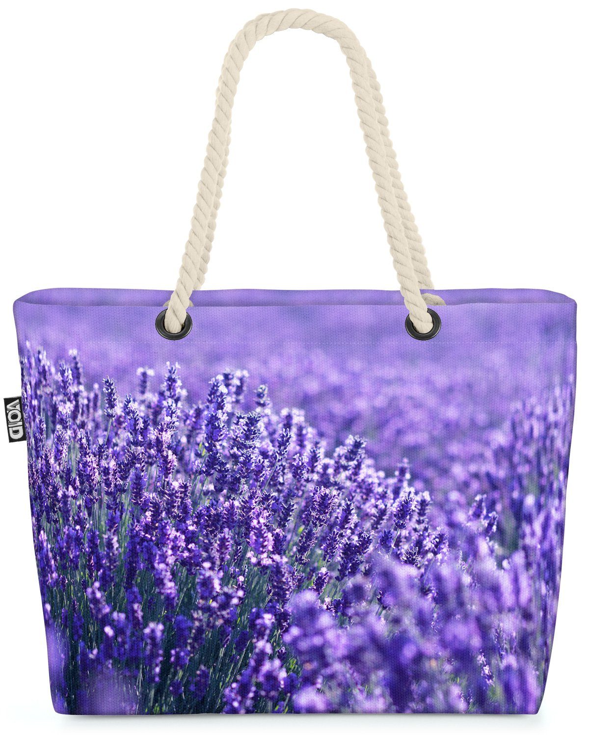 VOID Strandtasche (1-tlg), Lavendelstrauss Blumen Lila Garten parfüm wellness kosmetik tee küche