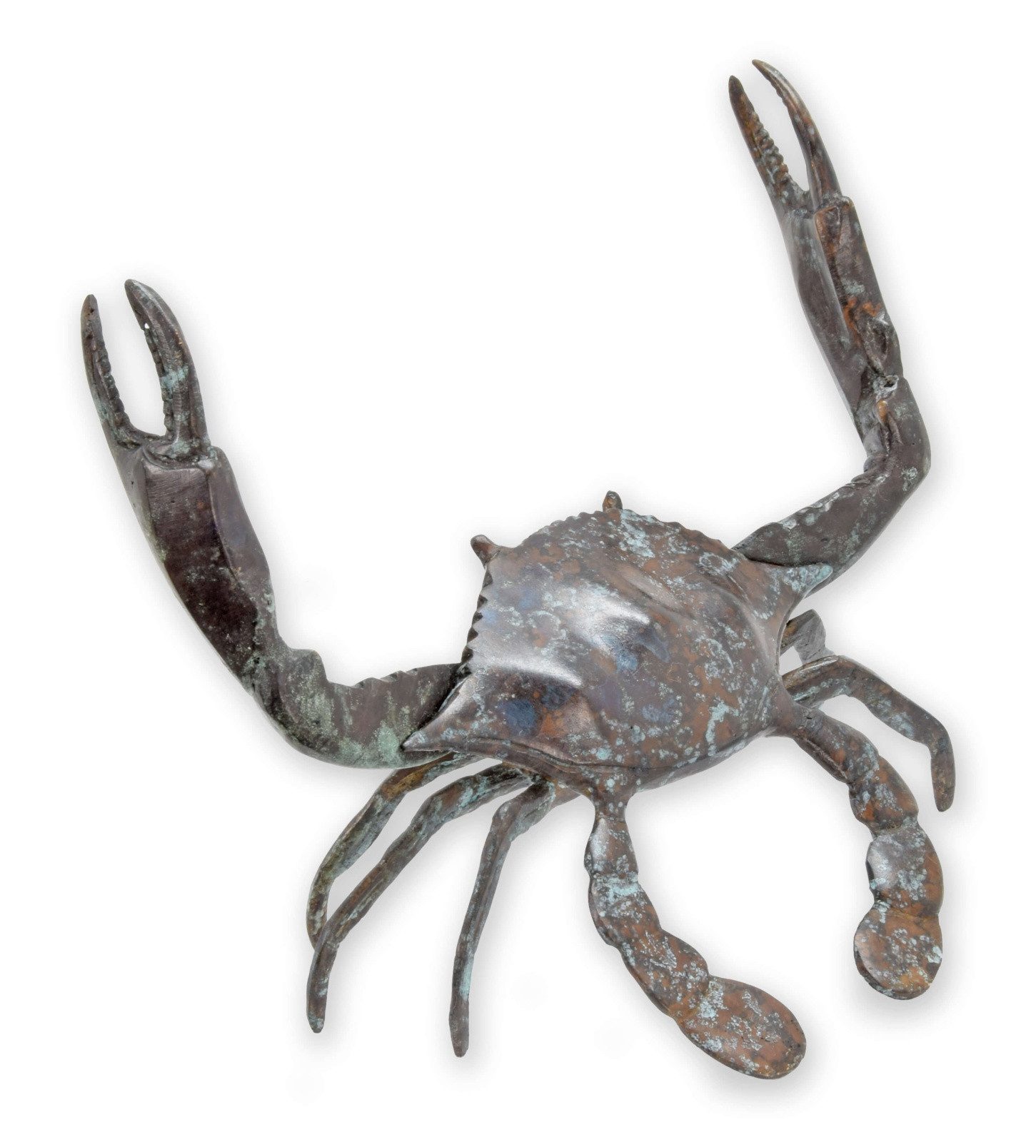 Dekoobjekt Bronzeskulptur einer Krabbe Replikat Retro Design Dekoration