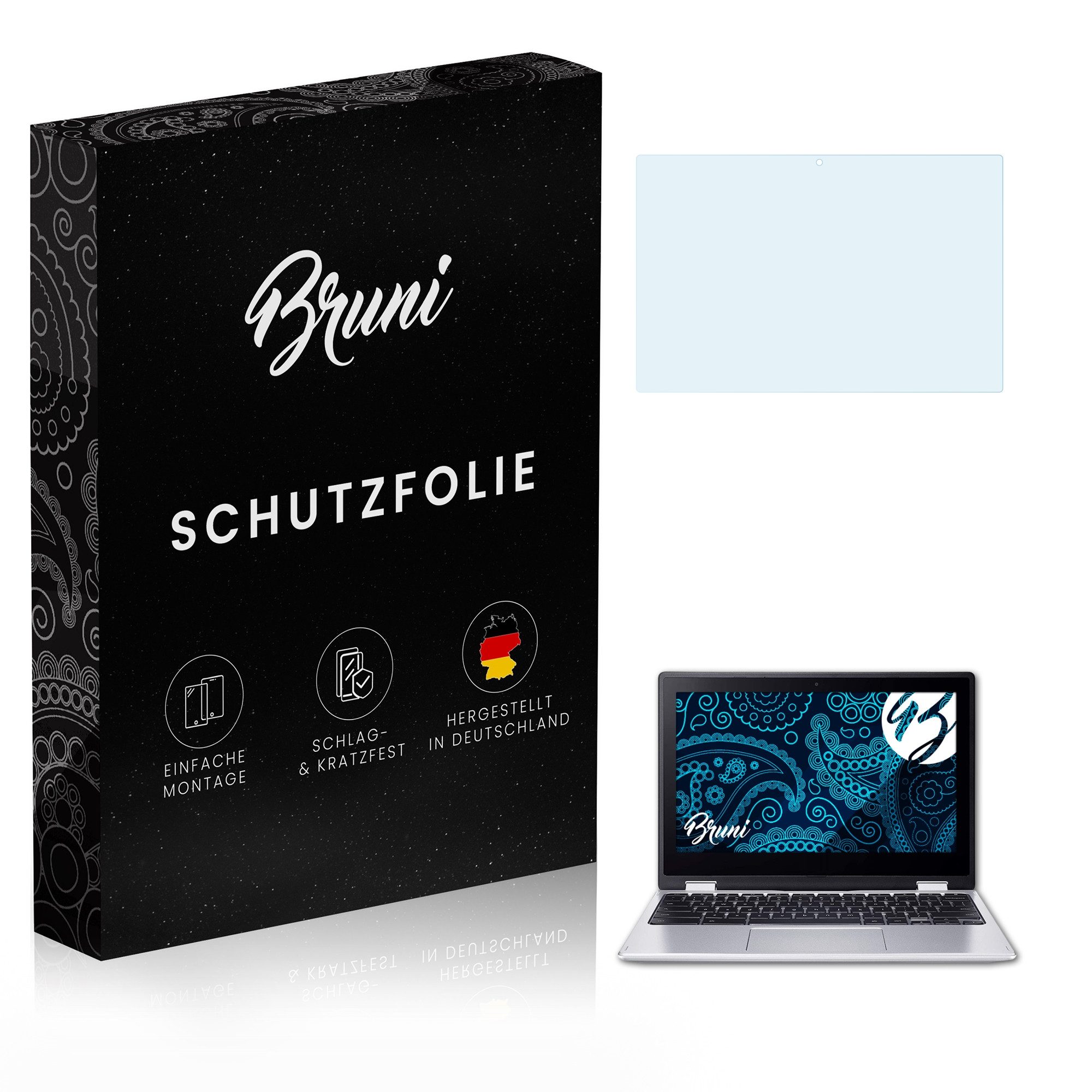 Bruni Schutzfolie für Acer Chromebook Spin 311, (2 Folien), praktisch unsichtbar