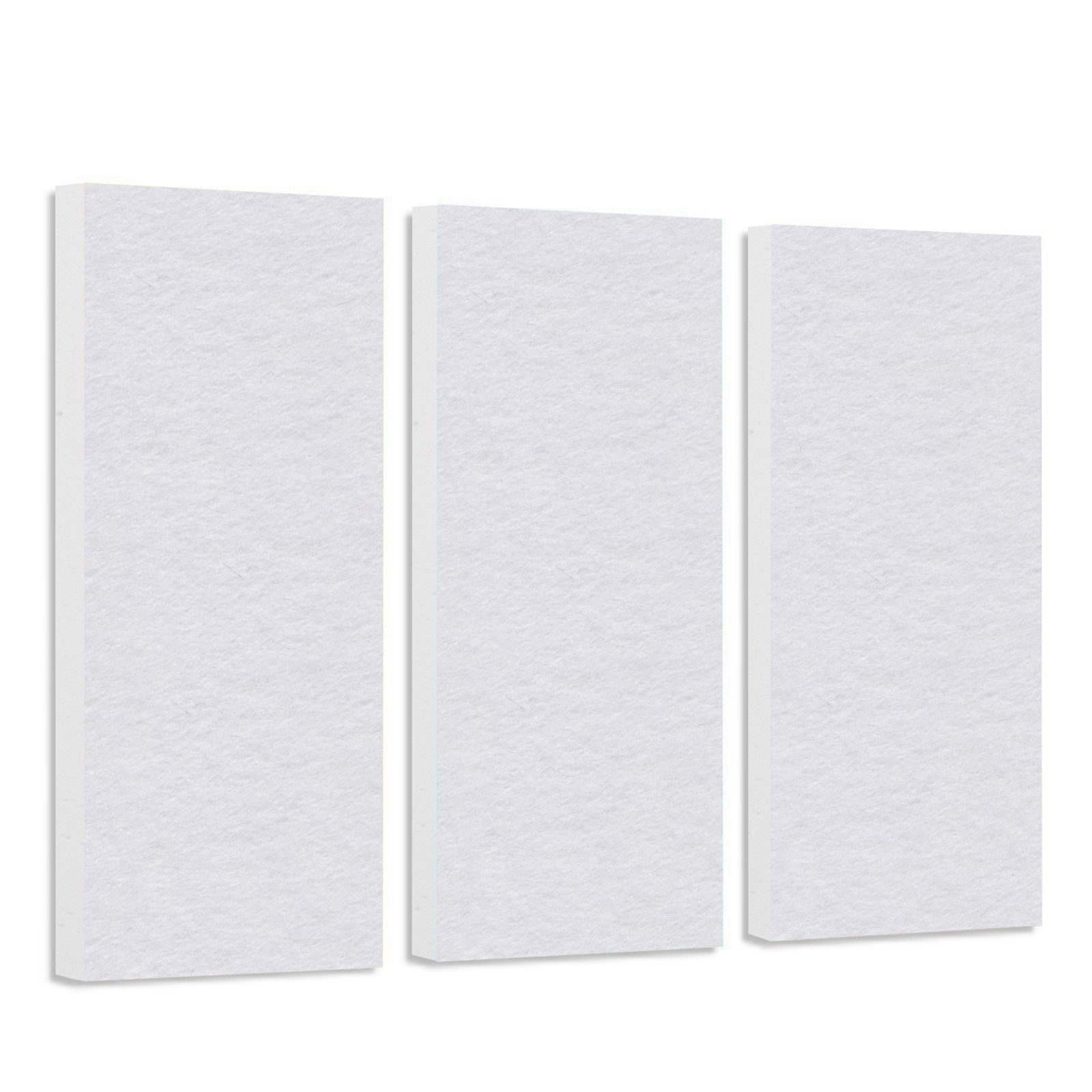 platino24 Akustikplatte 3 Rechtecke aus Basotect ® G+ mit Akustikfilz, je 825x275x50mm