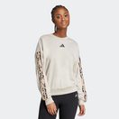 adidas Sportswear Sweatshirt W AOP SWT sportlicher Stil, 3-Streifen im Leopardenmuster, Rundhalsausschnitt