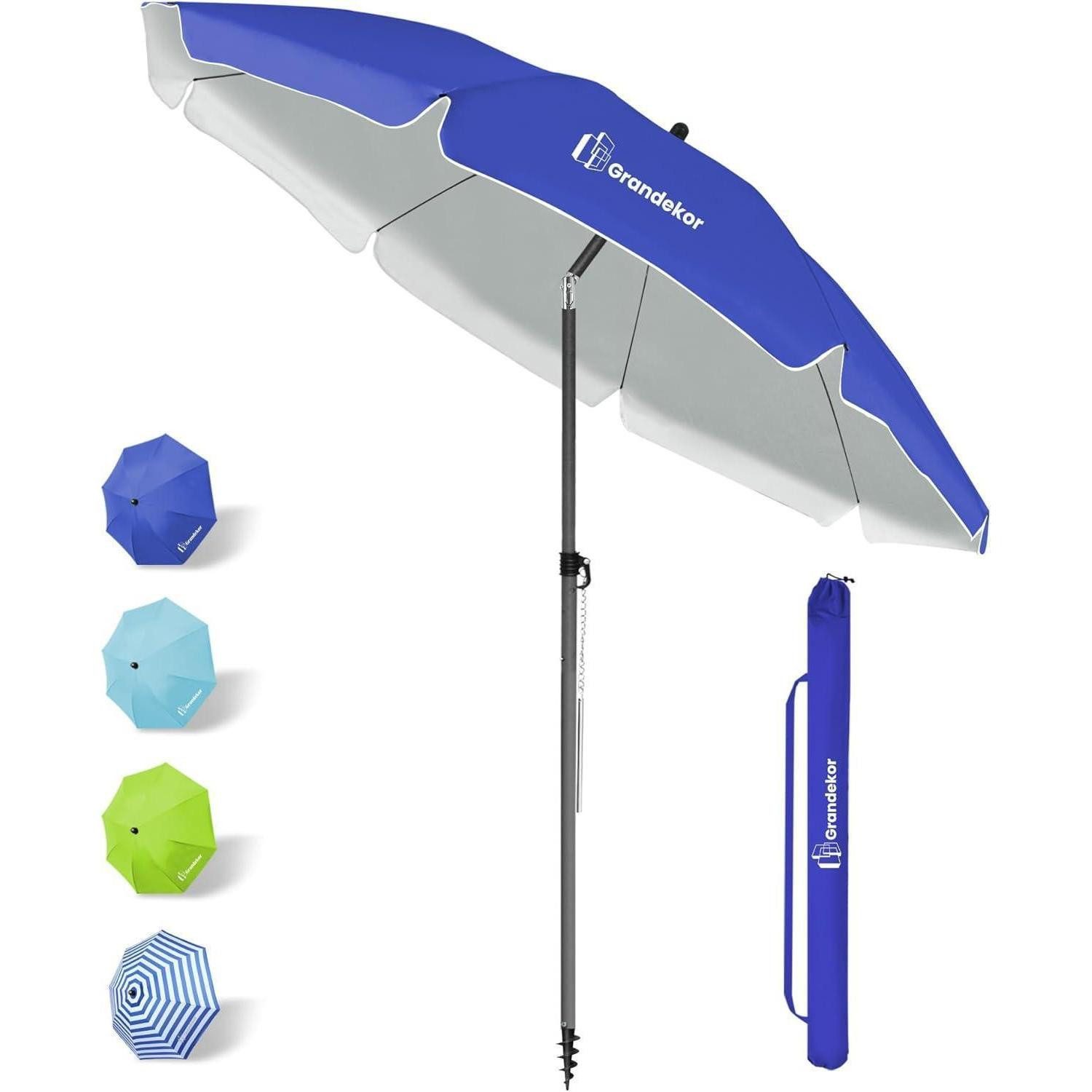 LuxusKollektion Jalousie Günstiger Sonnenschirm 180cm Strand winddichter Strandschirm Balkon