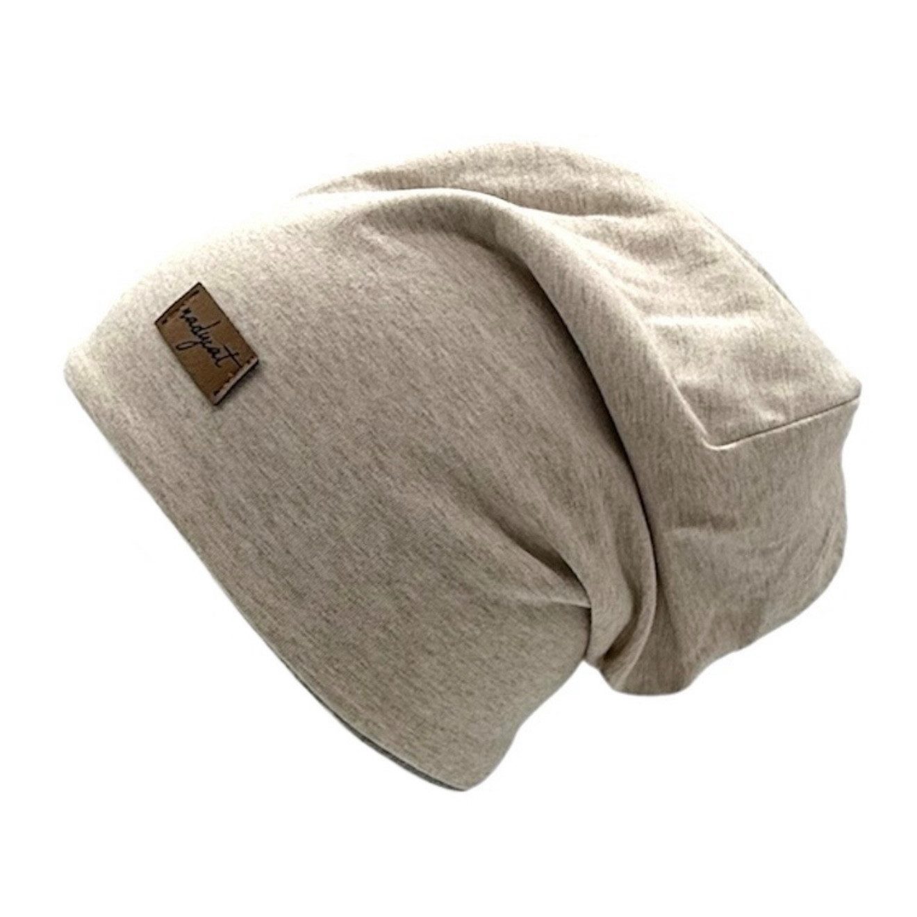 nadycat Beanie NATURWEISS meliert (2-St., Beanie mit passendem Loop) handgefertigt aus der Lausitz – Bild 2 von 4
