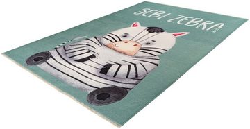 Kinderteppich My Greta 614, Obsession, rechteckig, Höhe: 6 mm, Kurzflor, Motiv Zebra, mit Fransen, Kinderzimmer