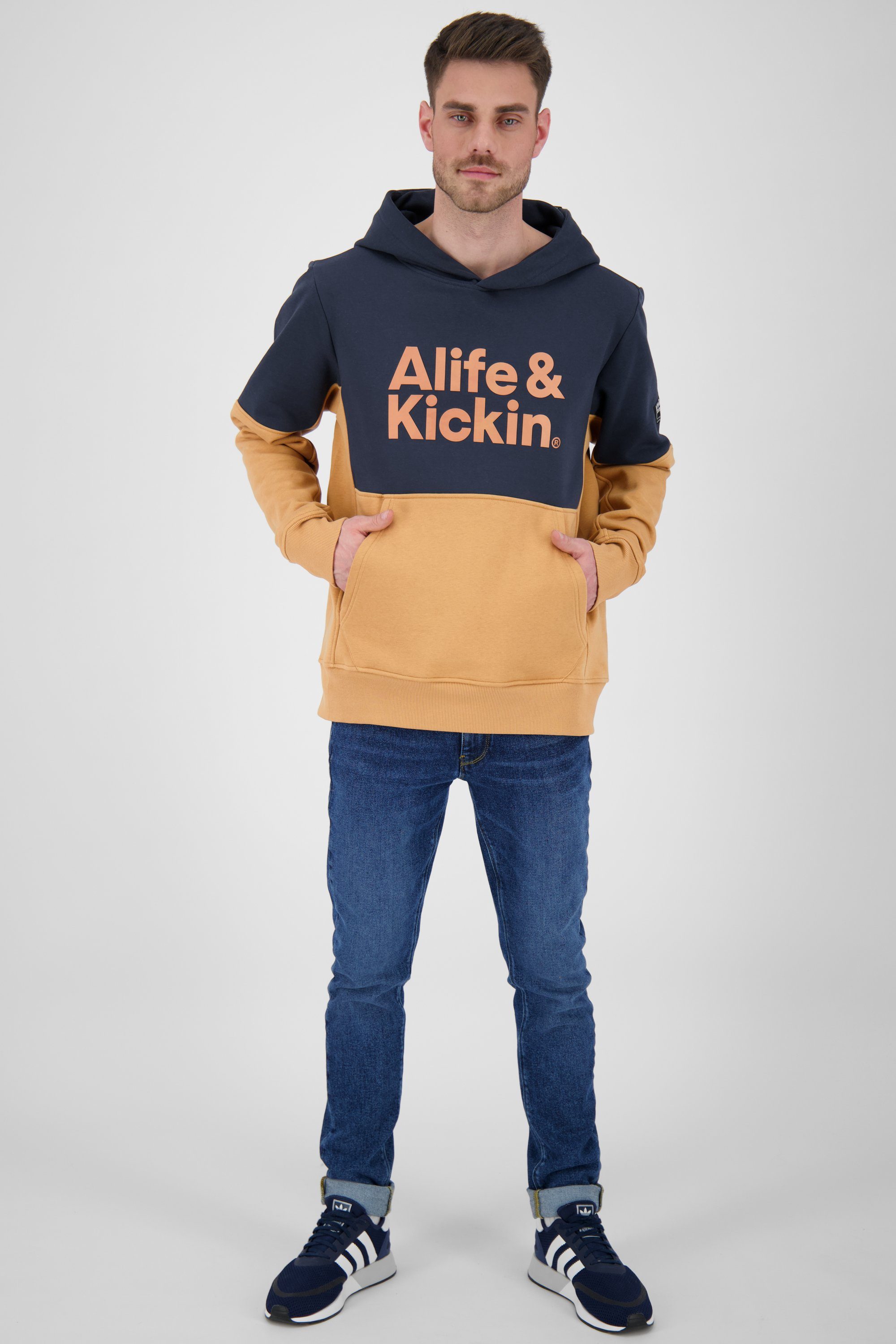 Alife & Kickin Kapuzensweatshirt Sweatshirt OwenAK Herren Kapuzensweatshirt, Sweat marine