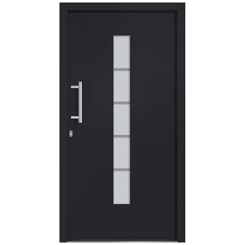 vidaXL Haustür Haustür Aluminium und PVC Anthrazit 110x210 cm (1-St)