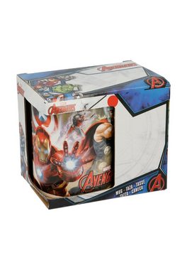 The AVENGERS Tasse Kinder-Becher Jungen Tasse Captain America Iron Man, aus Keramik im Geschenkkarton