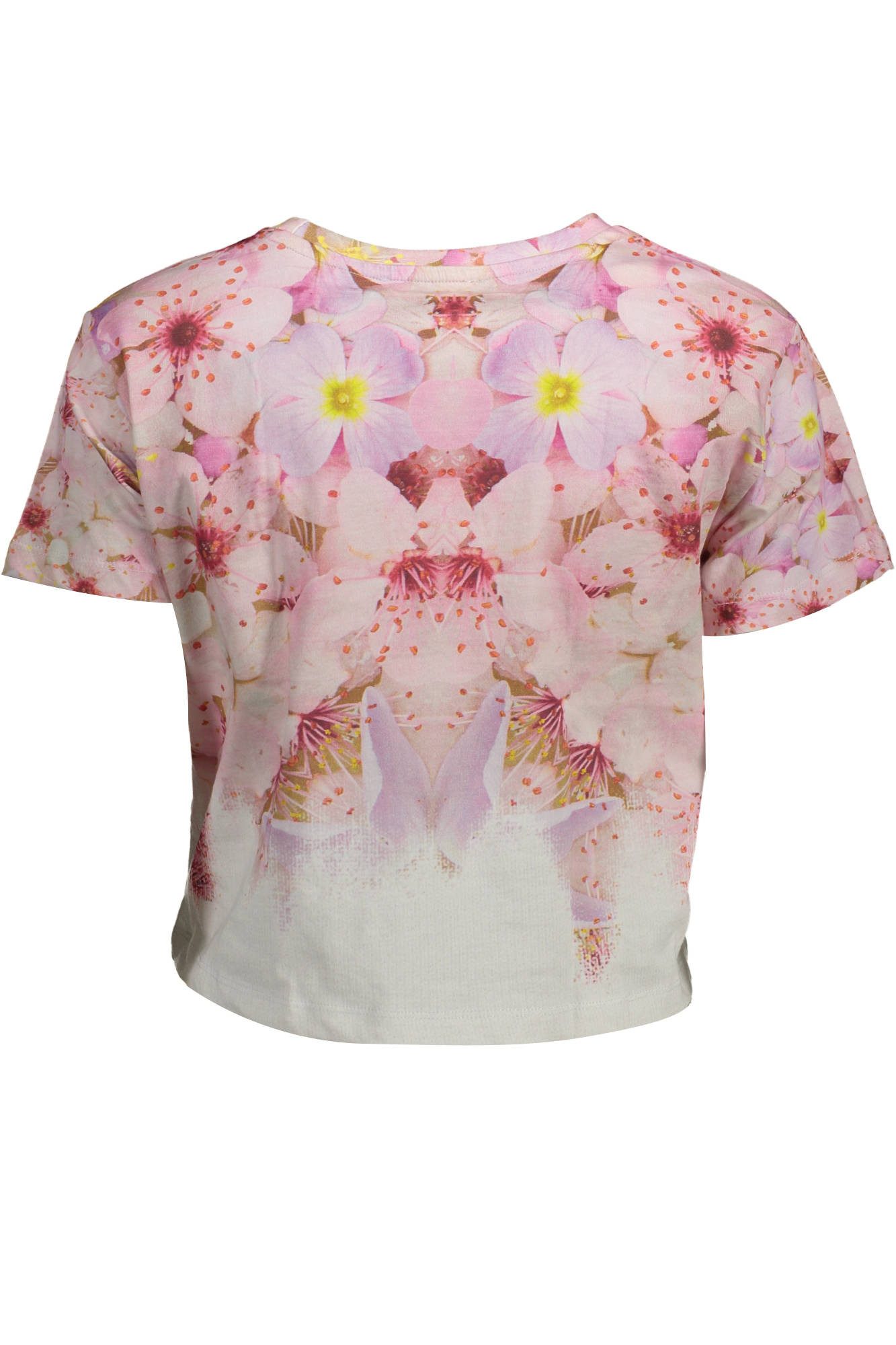 Desigual T-Shirt Damen Kurzarm-T-Shirt Rosa mit Stickerei und