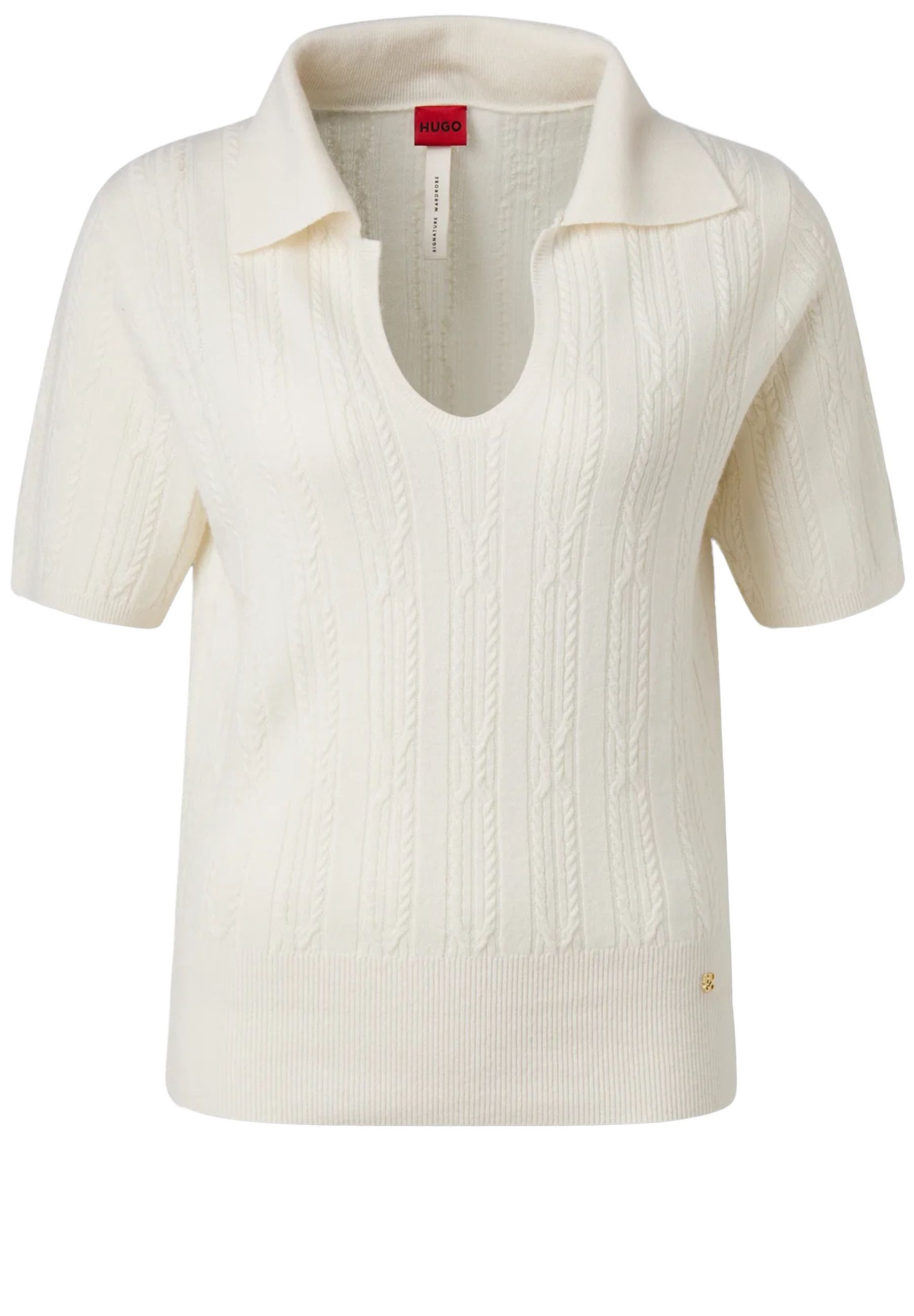HUGO Strickpullover Siemeli mit Polokragen (1-tlg)