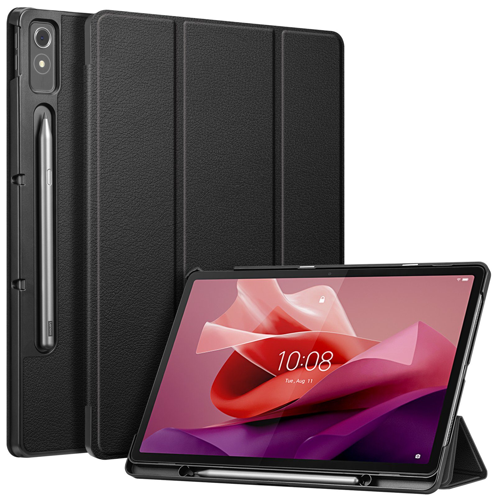 Fintie Tablet-Hülle mit Stifthalter für Lenovo Tab P12 Tablet 12,7" TB370FU 2023, Ultradünne Flip Case Cover mit Auto Schlaf/Wach, Ständer Funktion