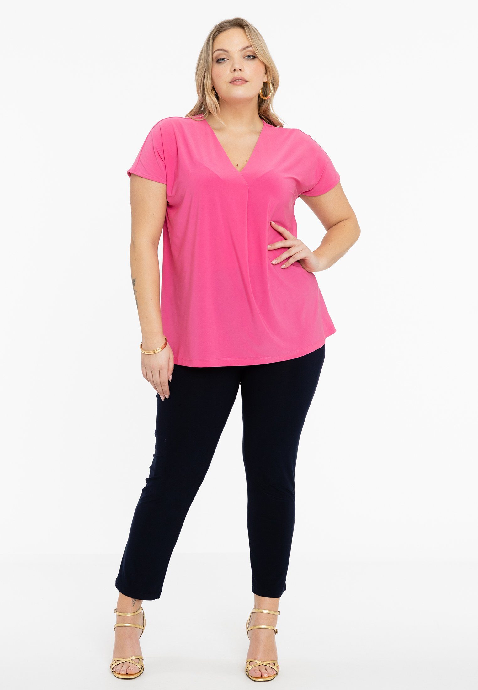 YOEK Bootcuthose Damen Hose Große Größen