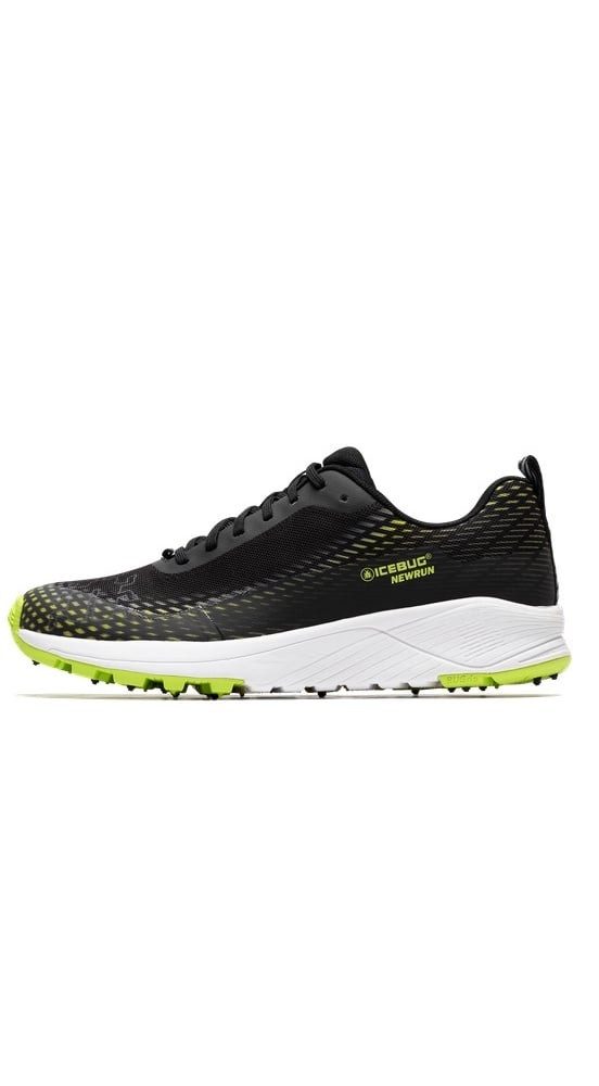 Icebug NewRun BUGrip - mit 17 dynamischen Hartmetall-Spikes - schwarz/lime Laufschuh