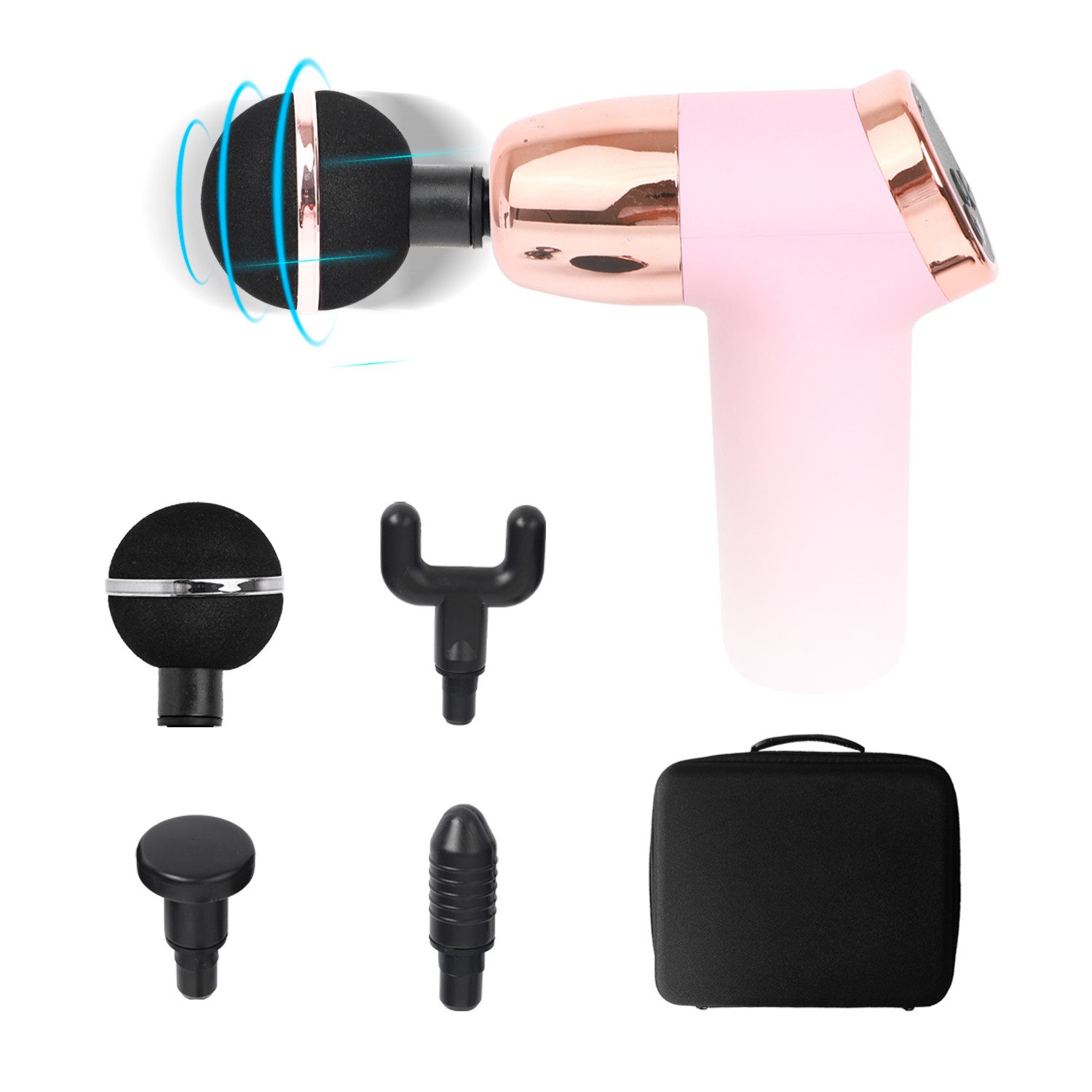 AsVIVA Massagegerät Massagepistole AsVIVA MGN2 Physiovibe S Massage Gun mit 4 Aufsätzen