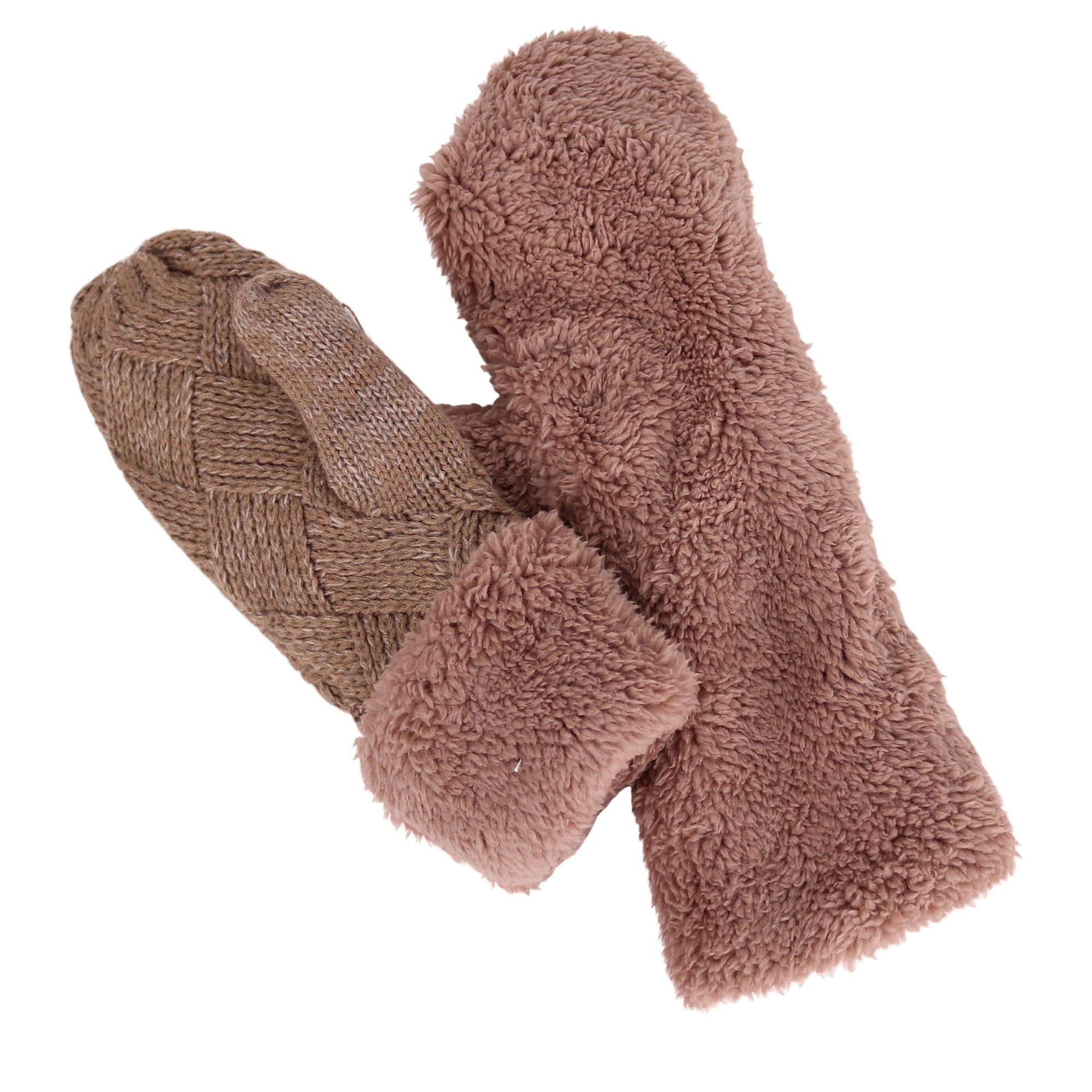 MIRROSI Strickhandschuhe Damen Handschuhe Fausthandschuhe warm durch gefüttert sehr weich und warm ideal für Herbst oder Winter