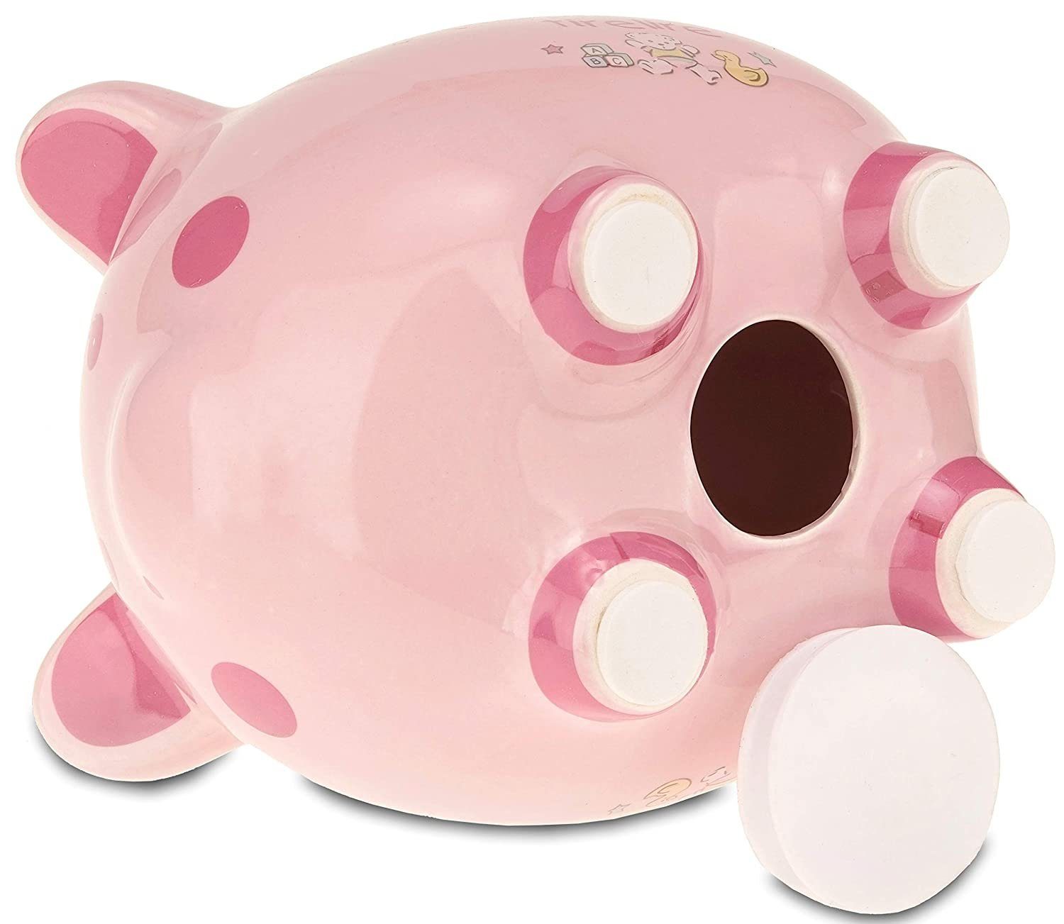 BRUBAKER Spardose Baby Geschenkset 'Mein erstes Sparschwein', (mit Bilderrahmen), Sparschwein Set für erstes Spargeld, erste Milchzähne, Haare