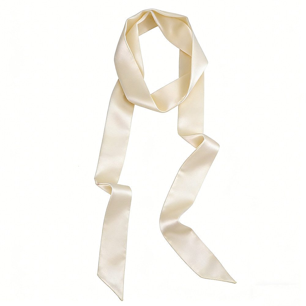 Zaewry Seidenschal Seidiger Satin-Schal,Gürtel, Band, Haar- und Stirnband für Damen, 4 cm x 180 cm,leichter Damen-Schal, alljährig,einfarbiger Schal
