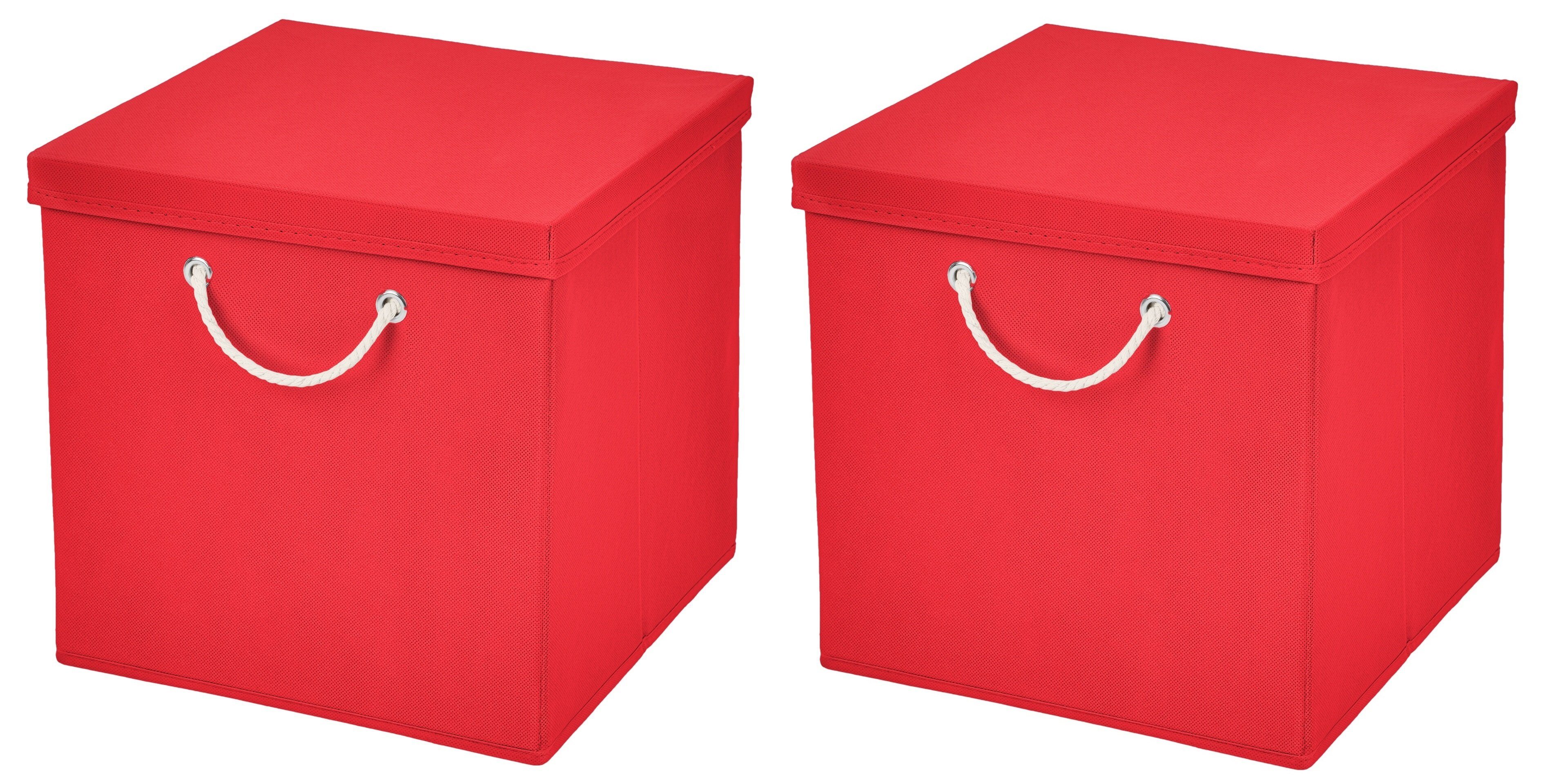 Faltbox 30x30x30 cm mit Deckel in vielen Farben - Martimi Kordel