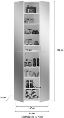 INOSIGN Garderoben-Set Trondheim, (Set, 2-St), Diele, Flur, Schranksystem, Garderobenmöbel, Set, Kombination