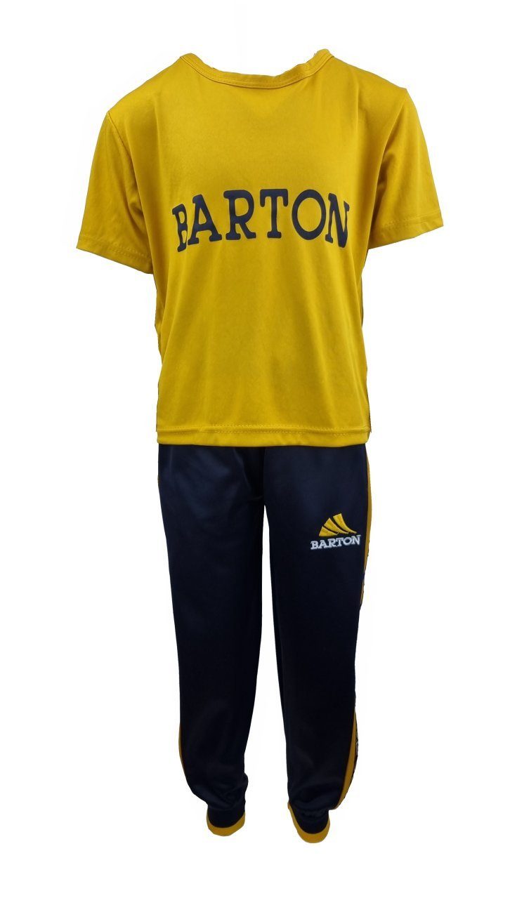 3tlg Jungen T-Shirt, mit Sportanzug mit Gelb (Set, Trainingsanzug mit Kinder JF60 Jogginganzug Jacke, Jogginganzug Hessis Jogginghose)