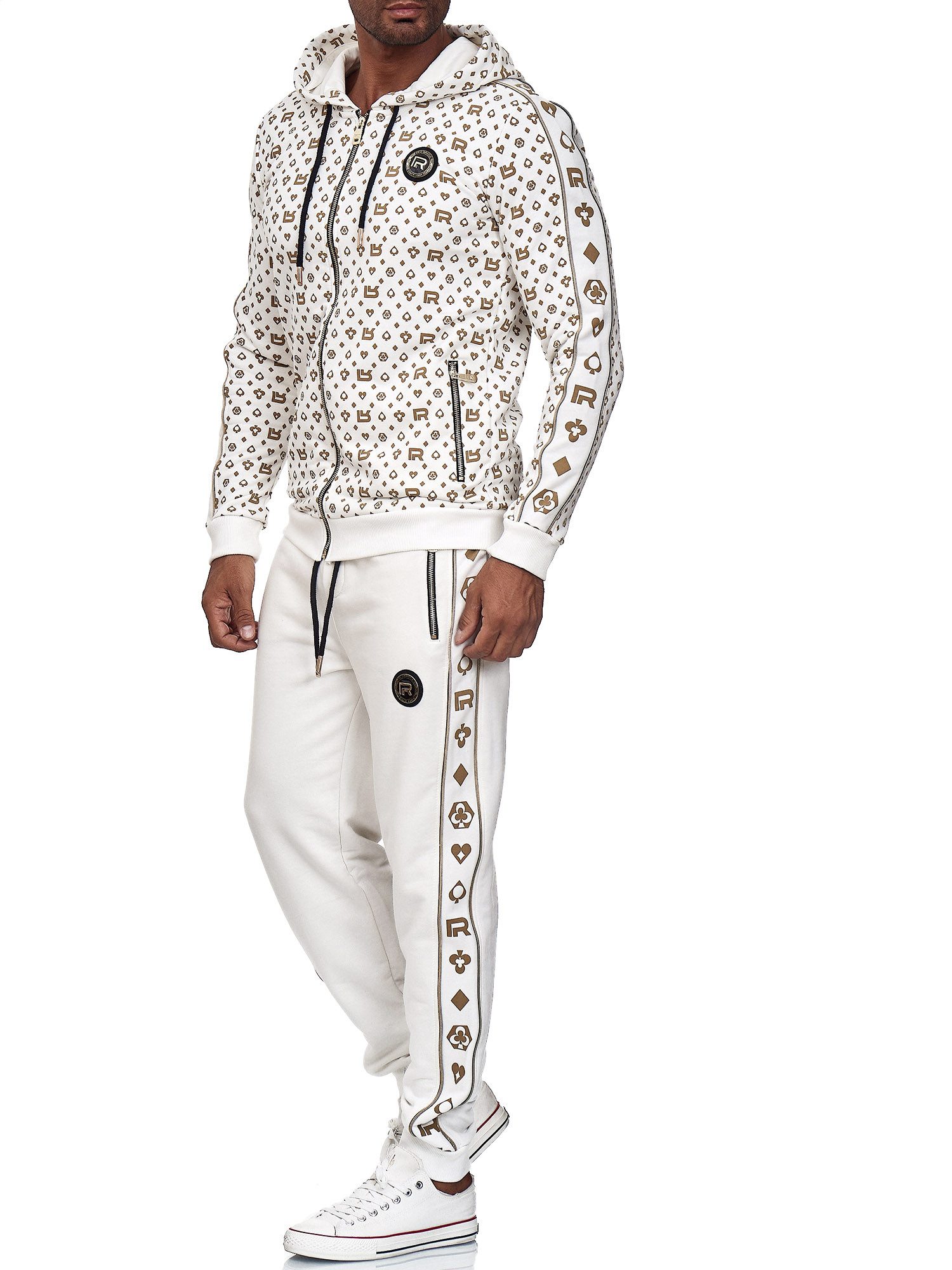 RedBridge Jogginganzug Red Bridge Herren Jogginganzug Sweat Suit Set Jacke Hose (Set, 2-tlg)