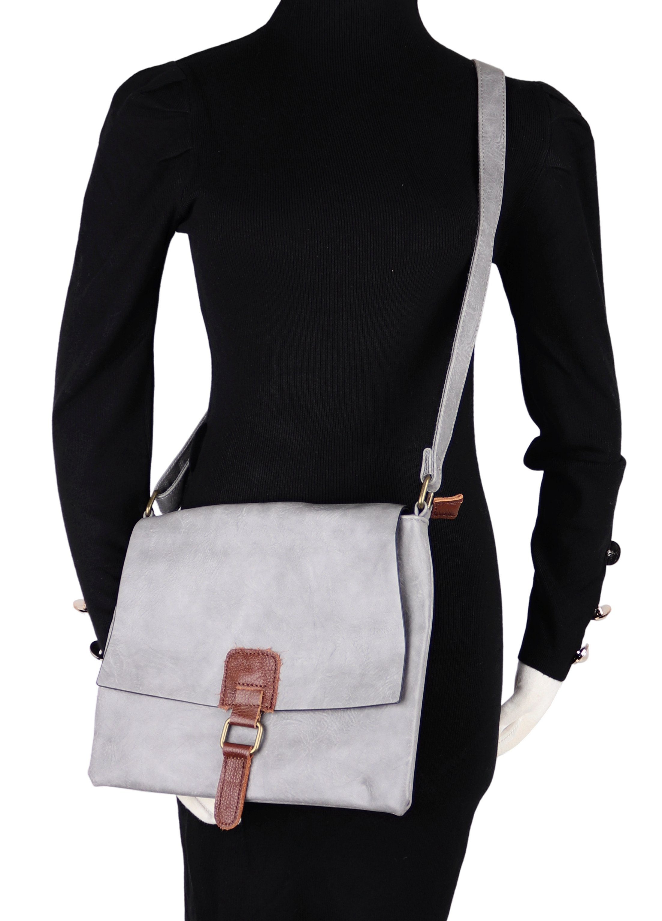 MIRROSI Umhängetasche Damen Crossbody Bag, Mittelgroß 29x24x2cm Querformat (Verstellbare Schulterriemen für individuellen Tragekomfort), Mittelgroße Tasche, Schultertasche für jeden Anlass