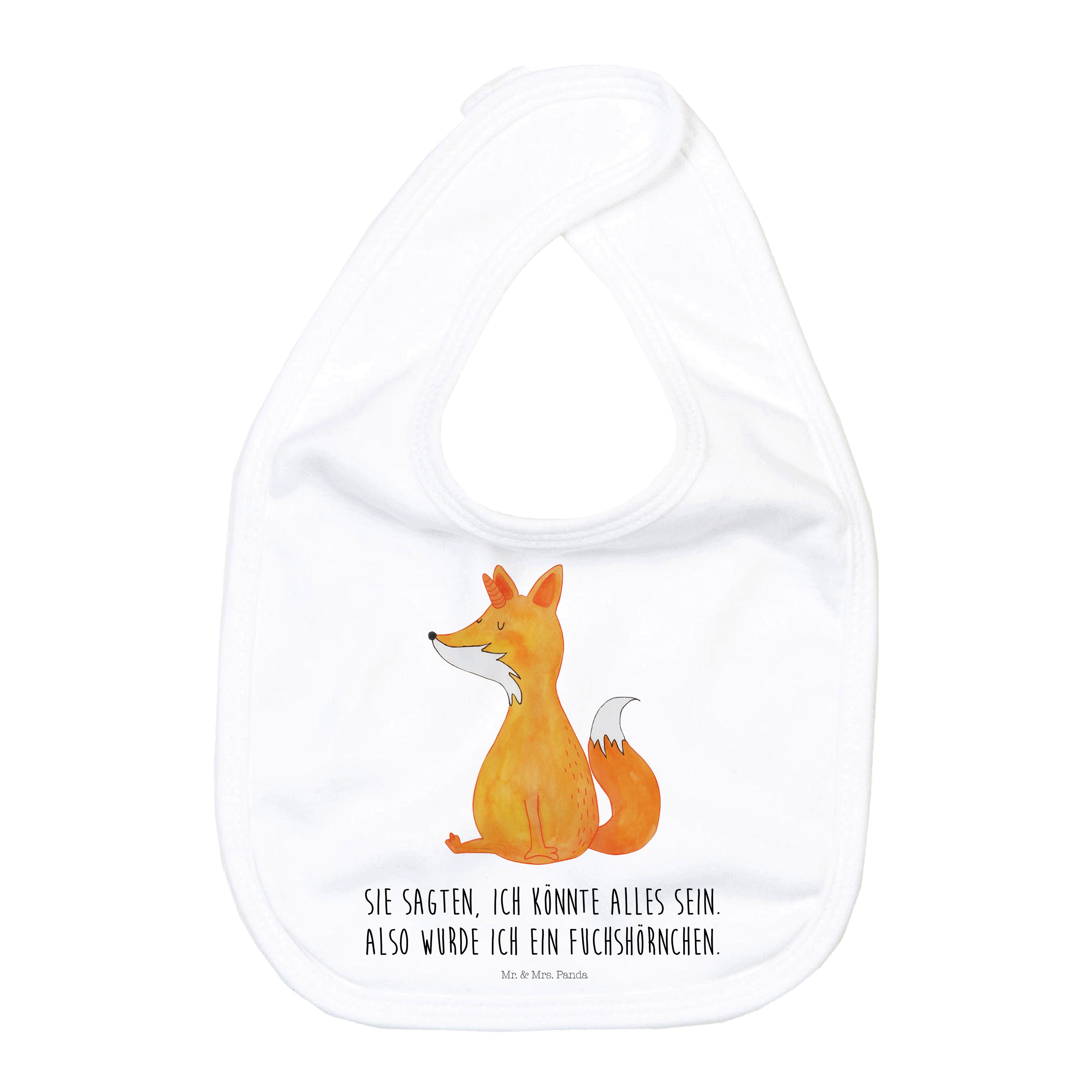 Tragetuch Einhorn Fuchs - Weiß - Geschenk, Baby, Lätzchen, Babygeschenk, Spuckt