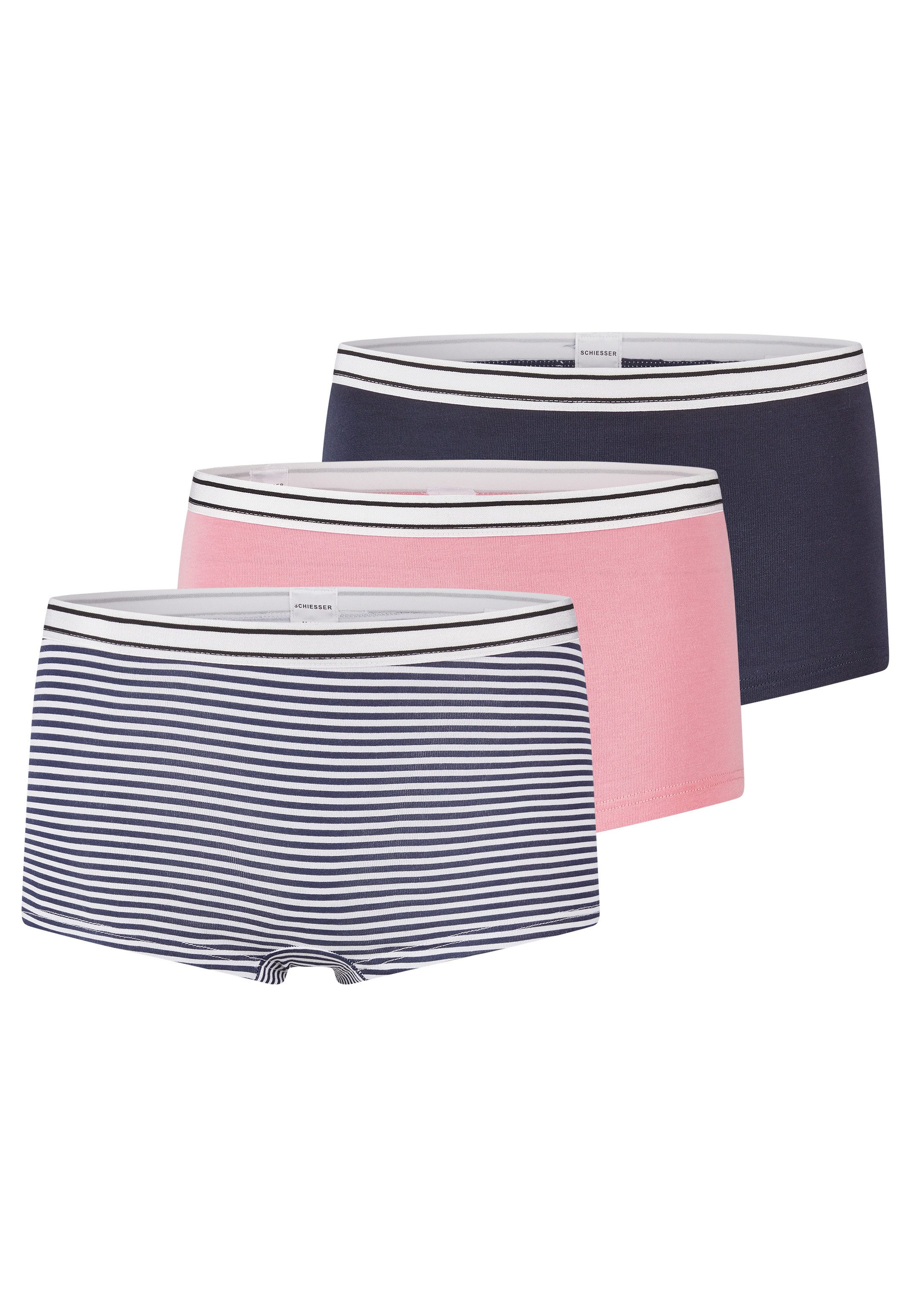 Schiesser Panty 3er Pack Teens Girls 95/5 Organic Cotton (Spar-Set, 3-St) Short Slip - Baumwolle - Mit softem Bund, Bequemer Beinausschnitt