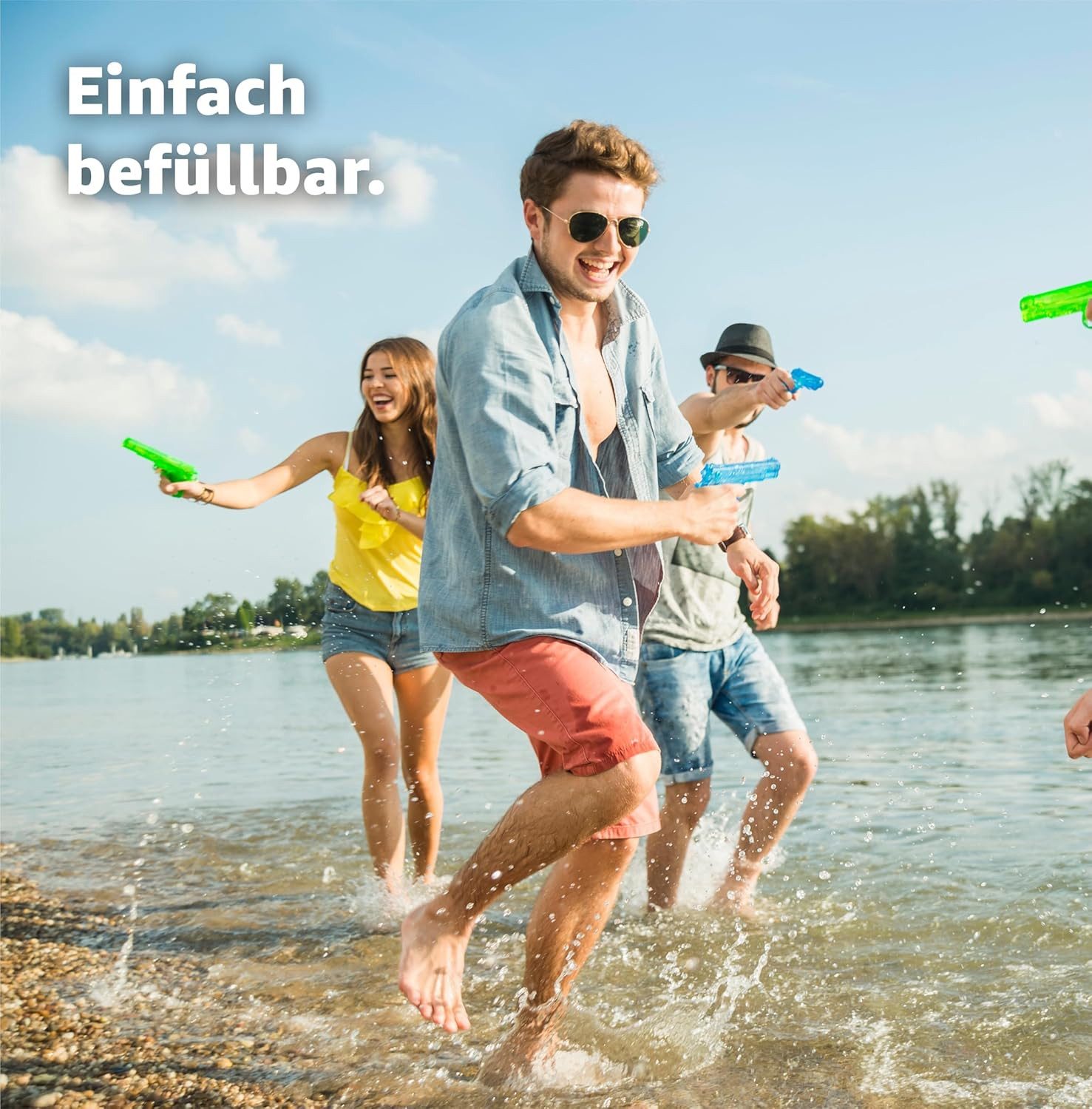 goKidsy Wasserpistole 3X Wasserpistolen Mix Klein Set (3er Set, 3-tlg., 3x Wasserpistolen), hohe Reichweite