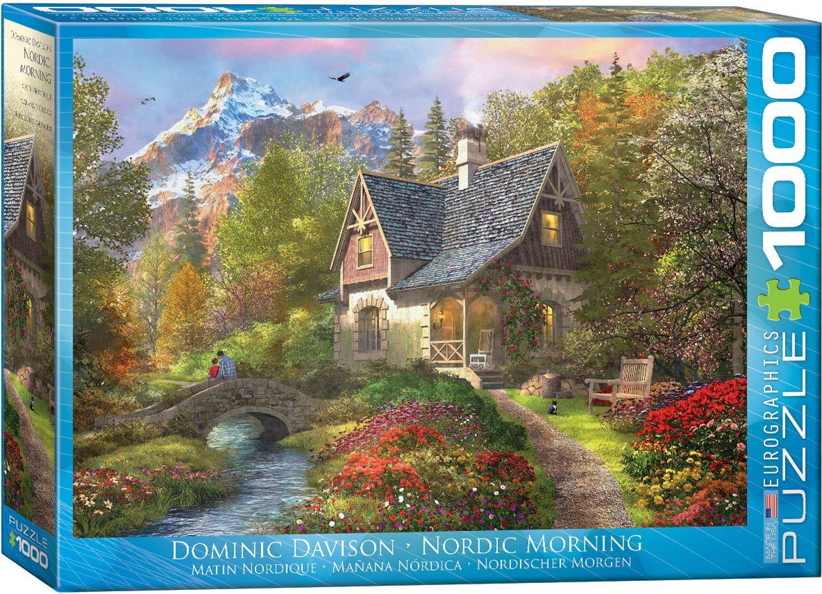 empireposter Puzzle Dominic Davison - Morgens im Gebirge - 1000 Teile Puzzle im Format 68x48 cm, Puzzleteile