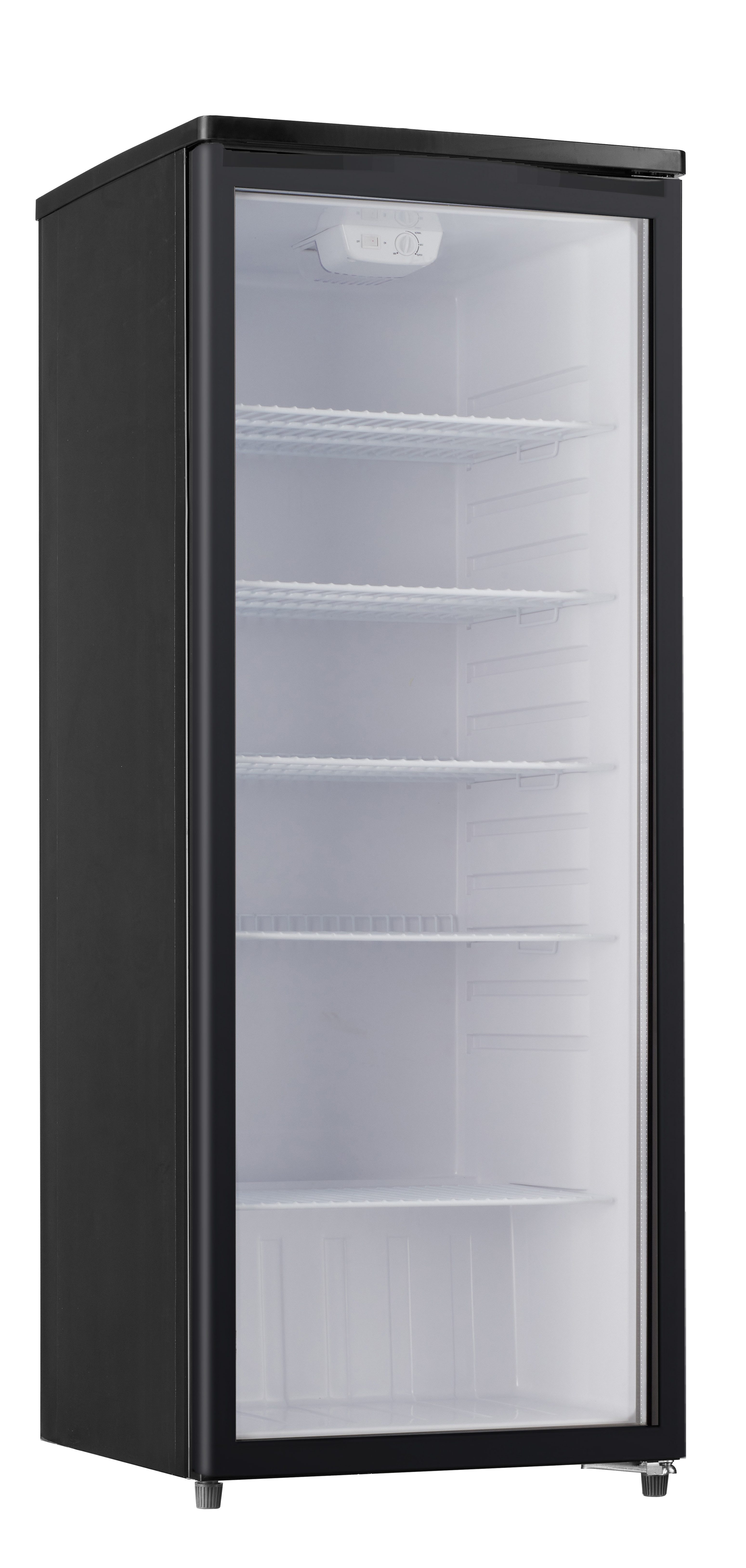 PKM Getränkekühlschrank GKS255B, Glastürkühlschrank 250 Liter Nutzinhalt schwarz