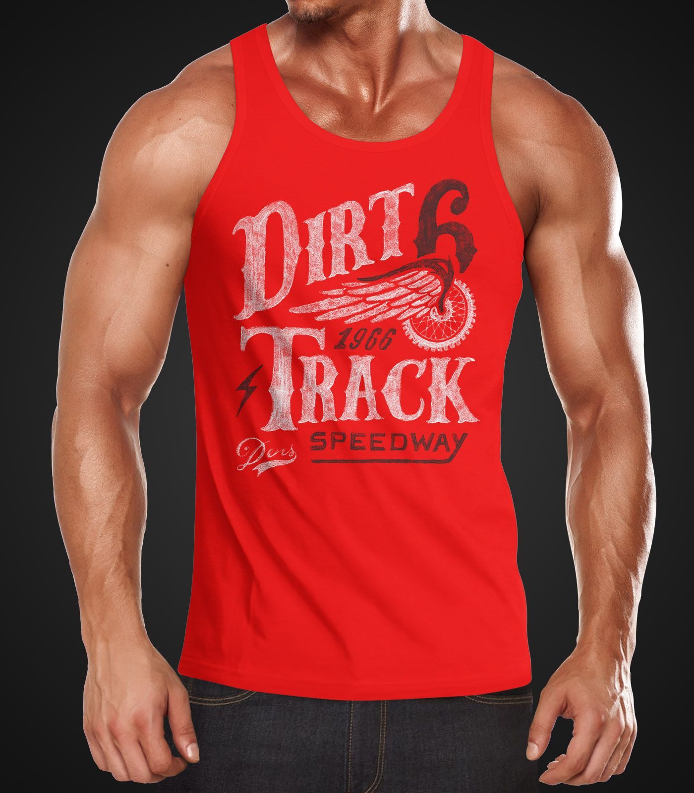 Neverless Tanktop Herren Tank-Top Dirt Track günstig online kaufen
