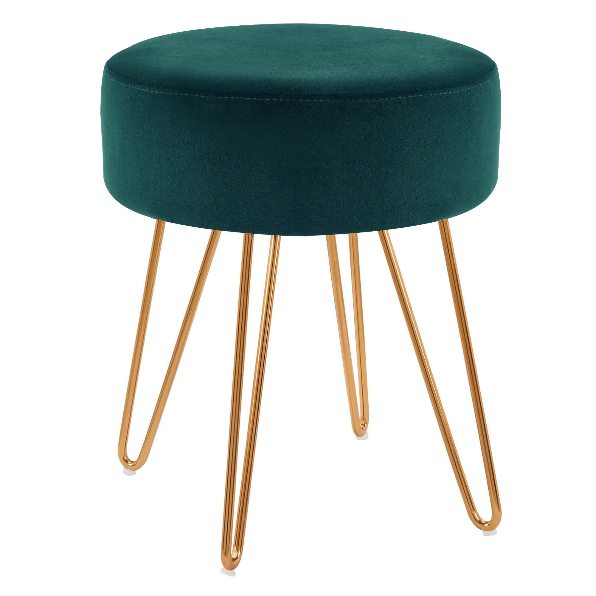 Duhome Hocker, Sitzhocker Rund Hocker Samt günstig online kaufen