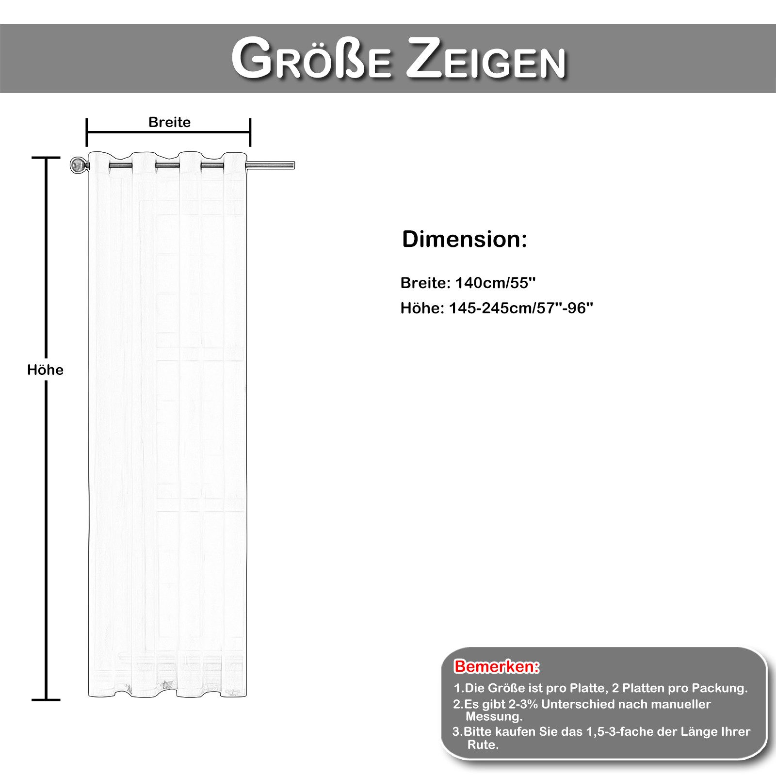 Jibenhome Gardine 2 St. Ösen Vorhang günstig online kaufen