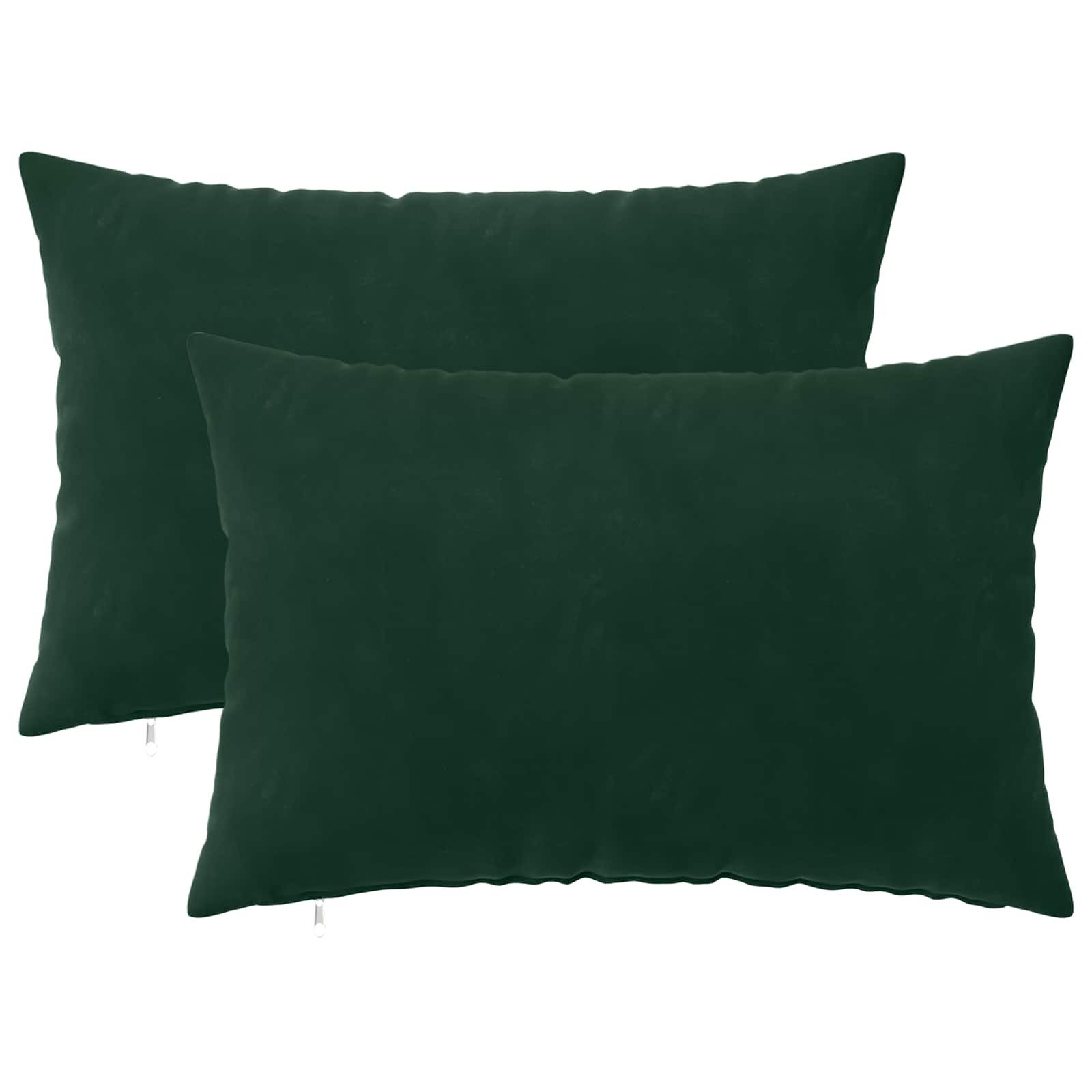 vidaXL Kissenbezug Kissenbezug 2 pcs HEERLEN Dunkelgrün 40 x 60 cm Samt, (2 Stück)