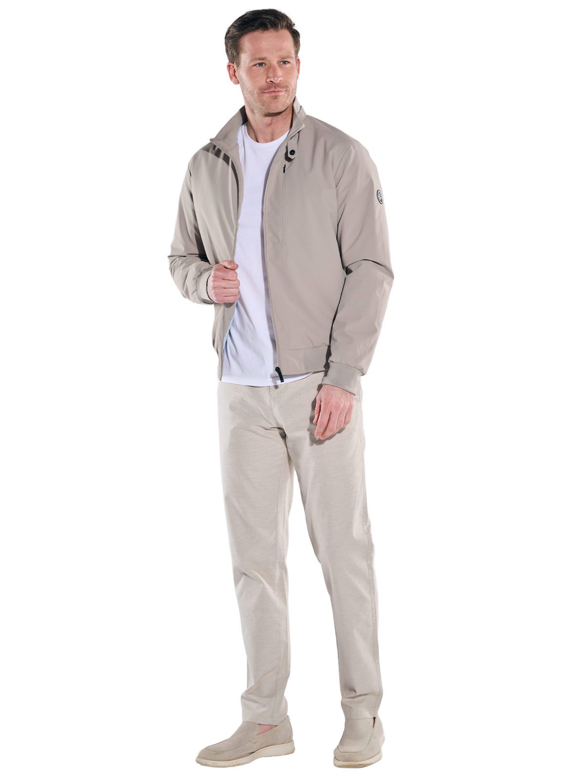 ENGBERS GERMANY Steppjacke Herren Funktionsjacke im Blouson-Style, Beige