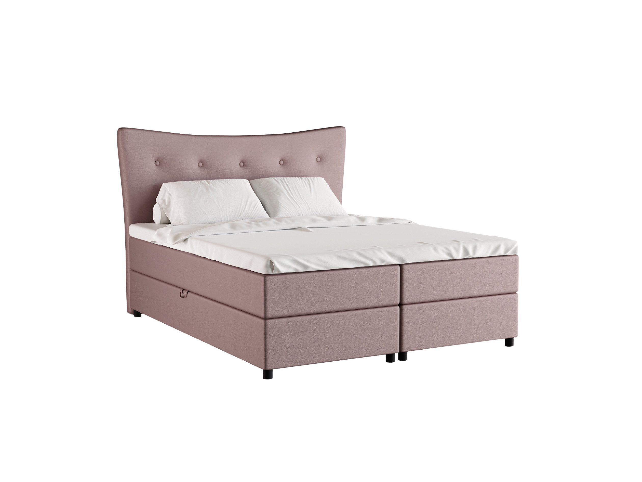 PANDA MÖBEL GmbH Boxbett Nevada mit bettkasten 140cm 160cm 180cm x 200 cm mit topper, H3 (Perfekt für erholsamen Schlaf), Komfortables Boxbett Nevada mit Bettkasten, Matratze und Topper