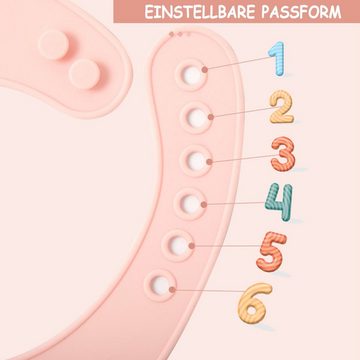 Baby Ja Kindergeschirr-Set Baby-Lätzchen, Silikon-Kinderlätzchen, Fütterlätzchen, Silikonlätzchen, Baby-Lätzchen, Baby-Lätzchen, wasserdicht und Einstellbare Passform