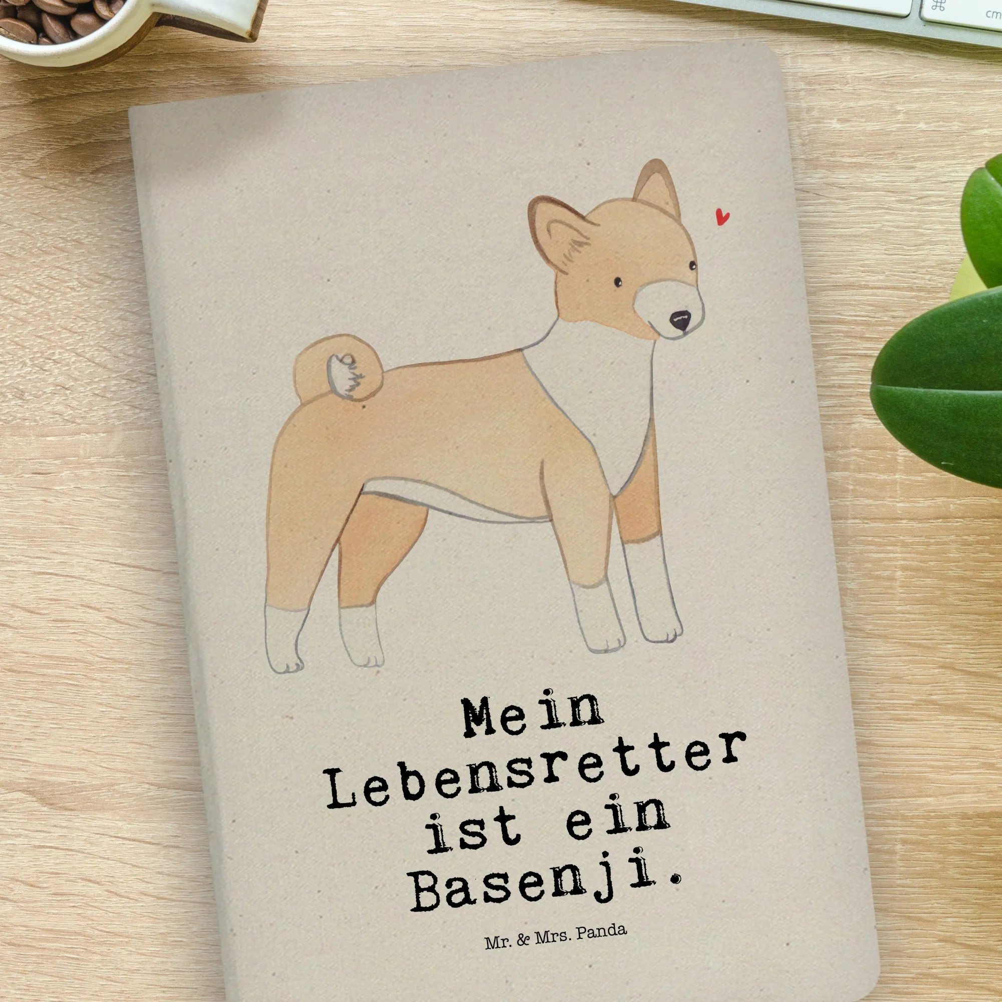 Thumbnail - Mr. & Mrs. Panda Notizbuch Basenji Lebensretter - Transparent - Geschenk, Natur Notizbuch A4, Na Mr. & Mrs. Panda, Kreat...