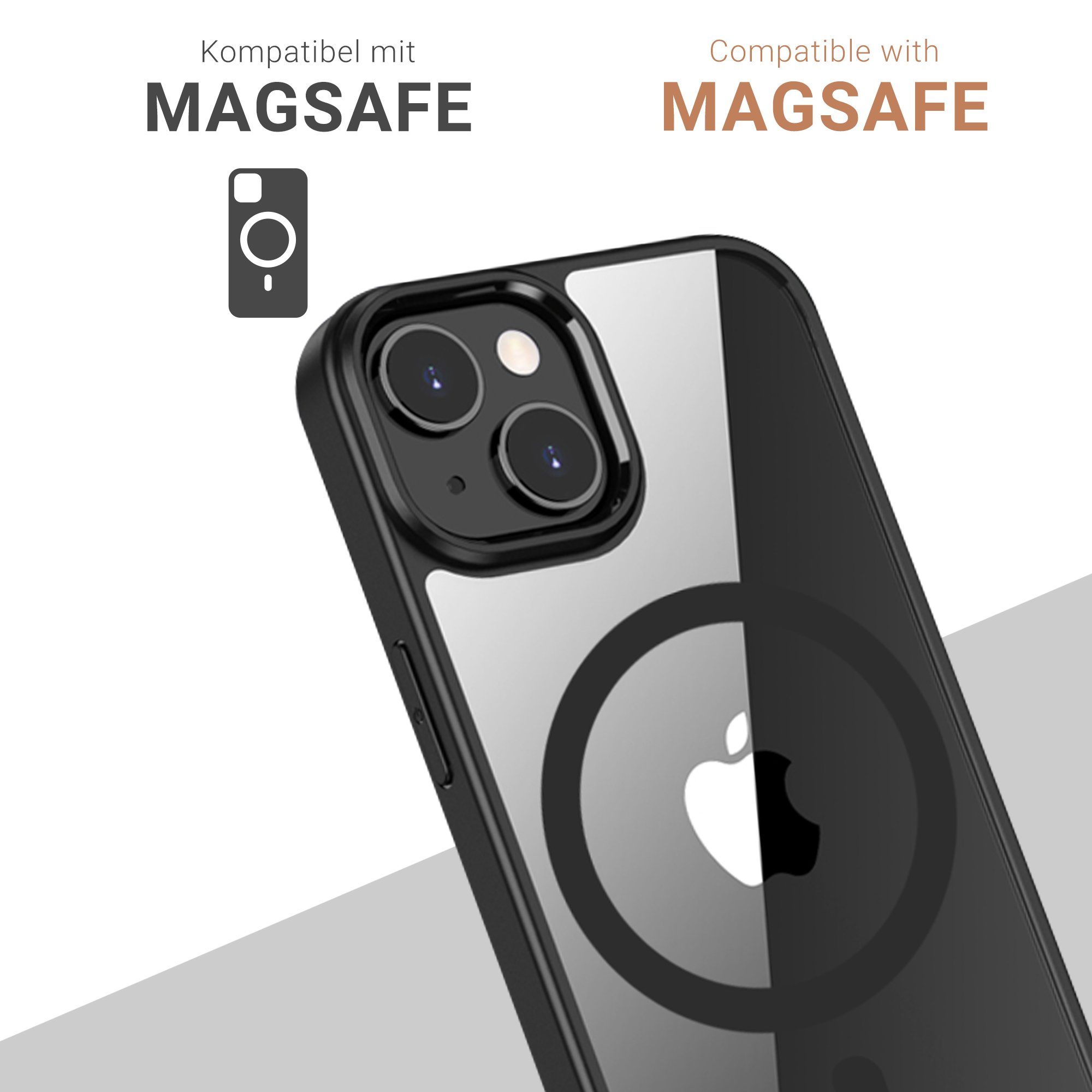 Glitzer Handyhülle Für IPhone 14 Plus – Mit Magnetring, MagSafe Kompatibel, Stoßfest, Rosa