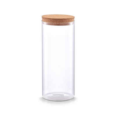 Zeller Present Vorratsglas Vorratsglas mit Korkdeckel 1400 ml, Glas, Kork, (Stück, 1-tlg), Vorratsdose Lebensmittelaufbewahrung