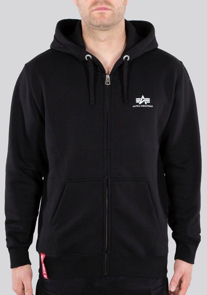 Alpha Industries Kapuzensweatjacke Basic Zip Hoody SL Baumwollmischung, regular fit