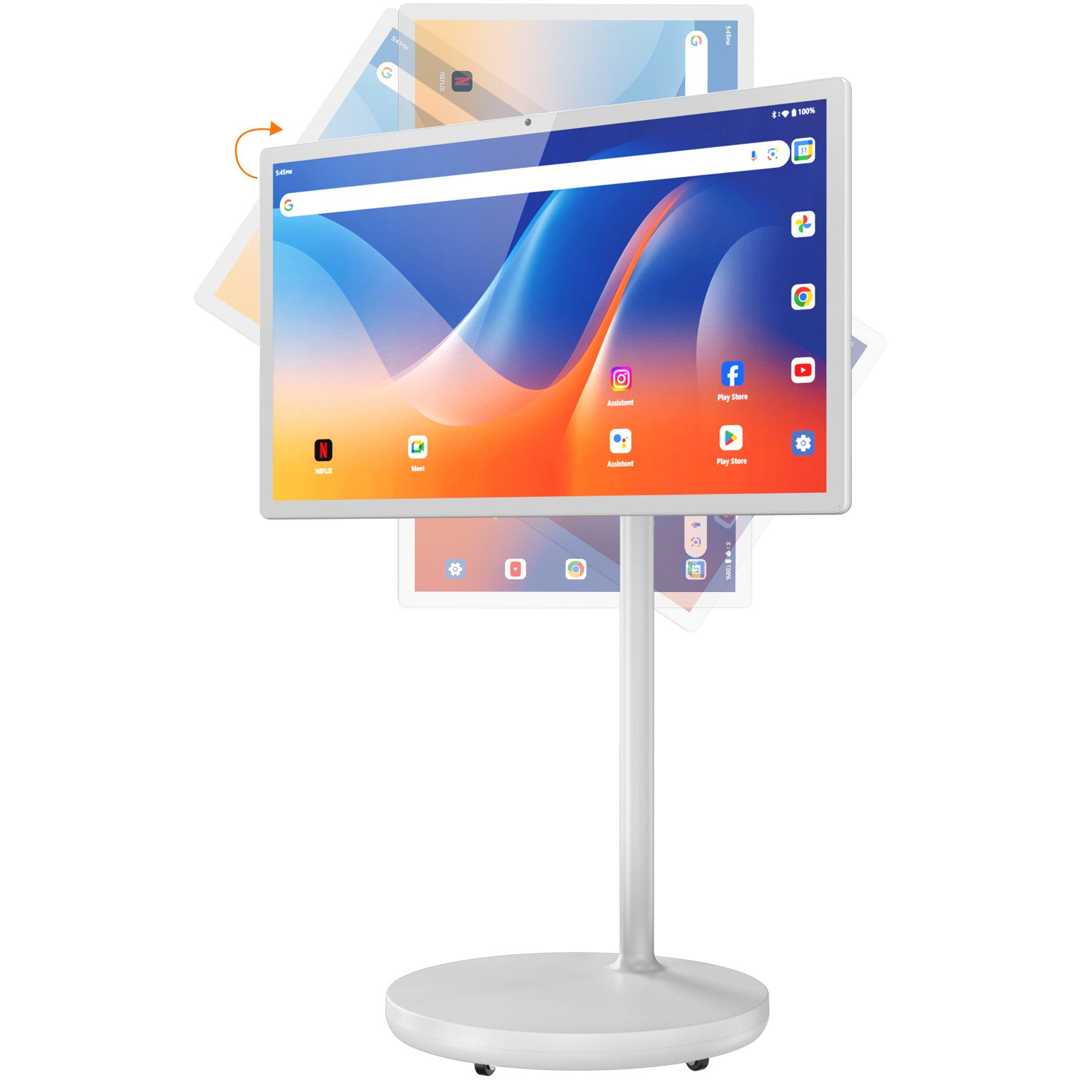 BBG C20P LED-Fernseher (32 Zoll, 1920 × 1080 Pixel, FHD, Mobiler Smart Screen 32 Zoll (31,5), Touchscreen, Android 15, 8.000-mAh-Akku, 360°-Lenkrollen, FHD, Air – Bild 2 von 5