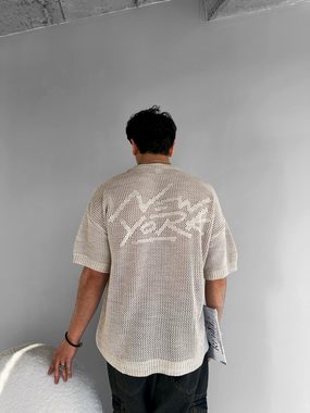 Abluka T-Shirt OVERSIZE MESH KNIT T-SHIRT