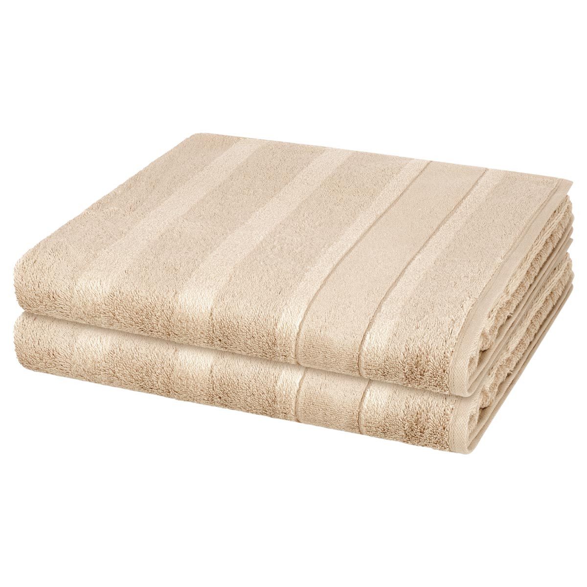Cawö Handtuch Set Noblesse, Walkfrottee (Spar-Set, 2-St), 2 X Duschtuch im Set - Baumwolle - Saugstark