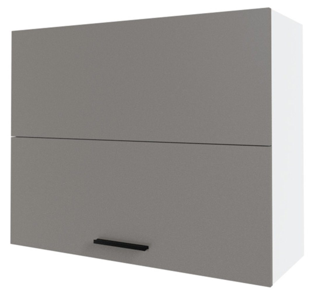 Feldmann-Wohnen Faltlifthängeschrank Bonn (Bonn, Küchenhängeschrank) 90cm Front- und Korpusfarbe wählbar mit Hochfaltklappe stone grey matt